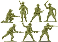 Airfix WWII Australian Infantry 14 figures - 1990s production mint dealer stock