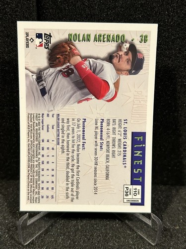 2023 Topps Finest Flashbacks silver uncommon #110 NOLAN ARENADO - Cardinals - Picture 2 of 2