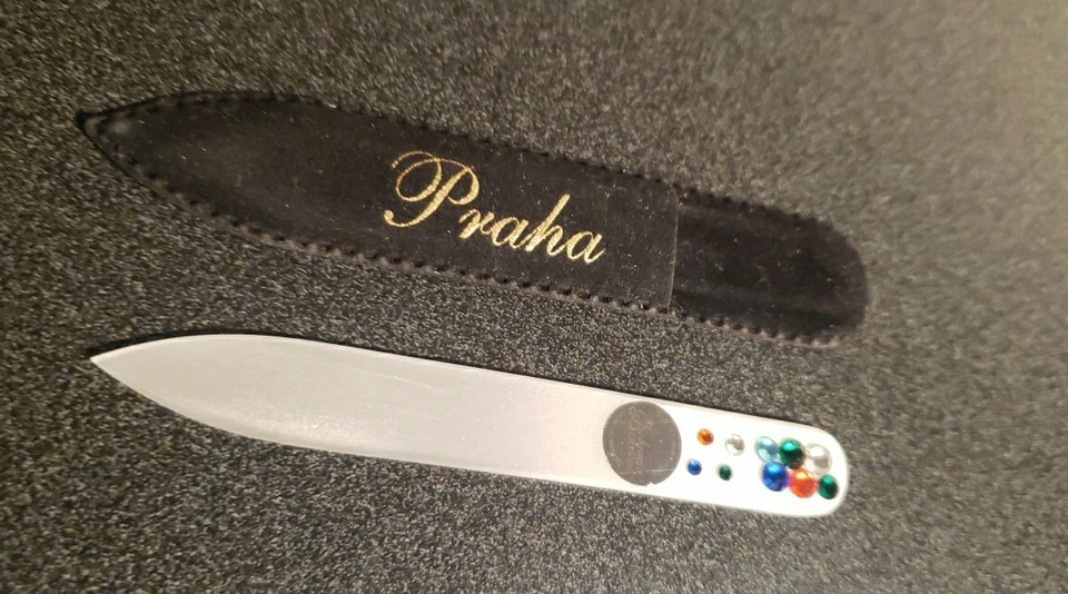 Lima de uñas de vidrio cristales de Swarovski hecha en Chech Republic NUEVO Foto 2 de 4