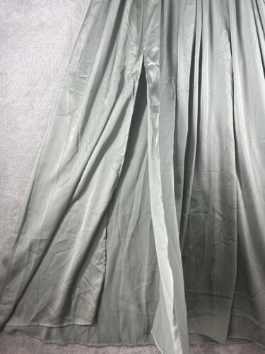 Baltic Born Dress Womens Large Sage Green Satin Long Sleeve Maxi Event Wedding - Picture 5 of 18