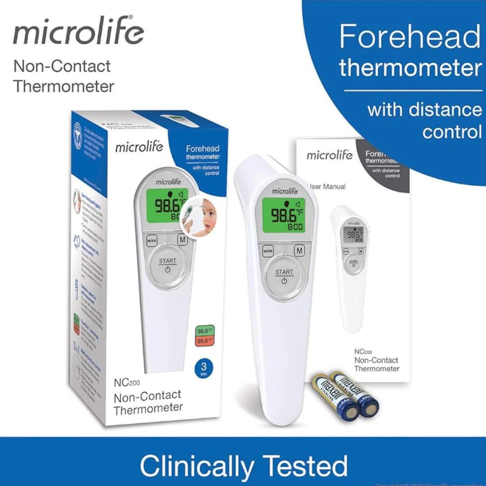 Microlife NC 200 Non Contact Forehead Thermometer Touch-Free Measurement
Opens in a new window or ta