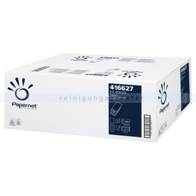 Falthandtuch, Papierhandtücher, Papernet, weiß, 2-lagig,20x150 Blatt, W-Falz