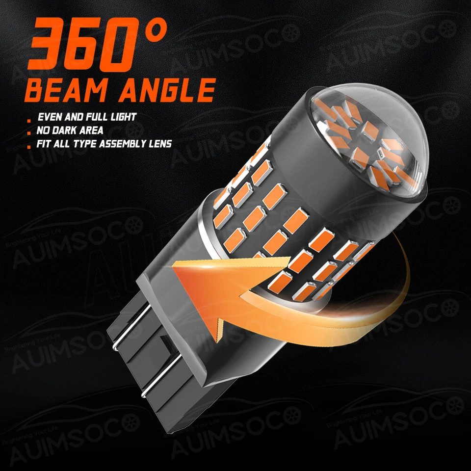 Bombillas LED de señal de giro ámbar para Honda Element 2003-2008 7443 A+ brillantes Foto 4 de 4