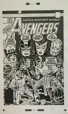 Production Art AVENGERS #154 cover, JACK KIRBY art, 11x17