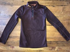 Under Armour Cold Gear Black  Orange Fitted 1/4 Zip Pullover Youth Size Small
