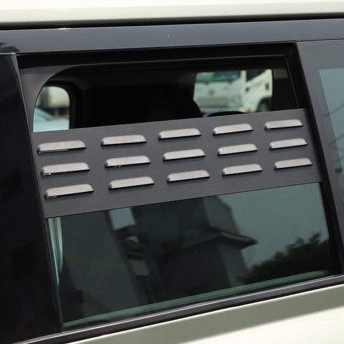 Black 2nd Row Door Window Vents Screens Exterior For Land Rover Defender 20-23 - Picture 4 of 14