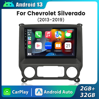 Android 13 Car Stereo Carplay GPS For 2013-2019 Chevrolet Silverado & GMC Sierra