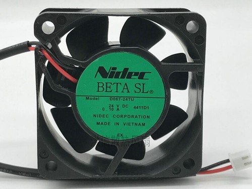 1PC 60mm cooling fan 2 Pin BETA SL D06T-24TU 24V DC 0.10A 6cm 6025 - Picture 2 of 3