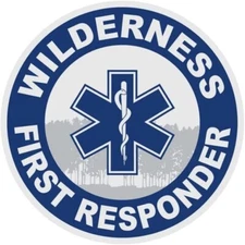 3 Inch NON-Reflective Wilderness First Responder Blue Sticker Decal