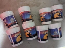 Longhorn Never Compromise Pinkerton Tobacco 2003 Plastic Drinking Cup LOT of 8