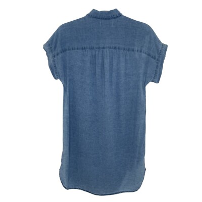 madewell central shirt dress Madewell Central Shirtdress linen cotton blend chambray size XS