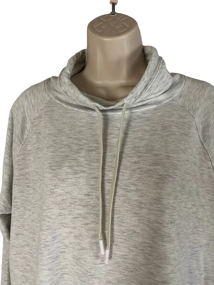 Sudadera con capucha grande Tek Gear para mujer marfil-japezo manga larga corbata delantera Foto 2 de 4