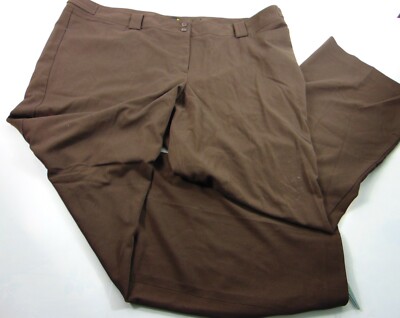 lane bryant dress pants Lane Bryant Brown Polyester Blend Wide Leg Dress Pants 9 Tall