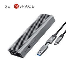 SETMSPACE M.2 NVMe SSD Hard Drive Enclosure Case USB C USB 3.1 Gen 2 10Gbps