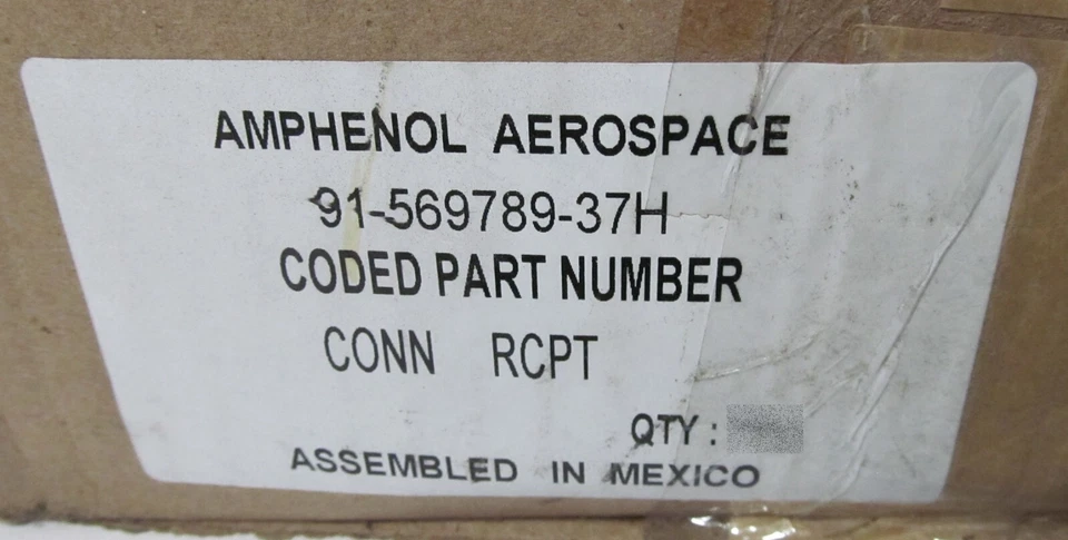 NEW AMPHENOL 91-569789-37H CIRCULAR CONNECTOR MIL-DTL-38999 SERIES III 37-PIN - Image 4 of 4