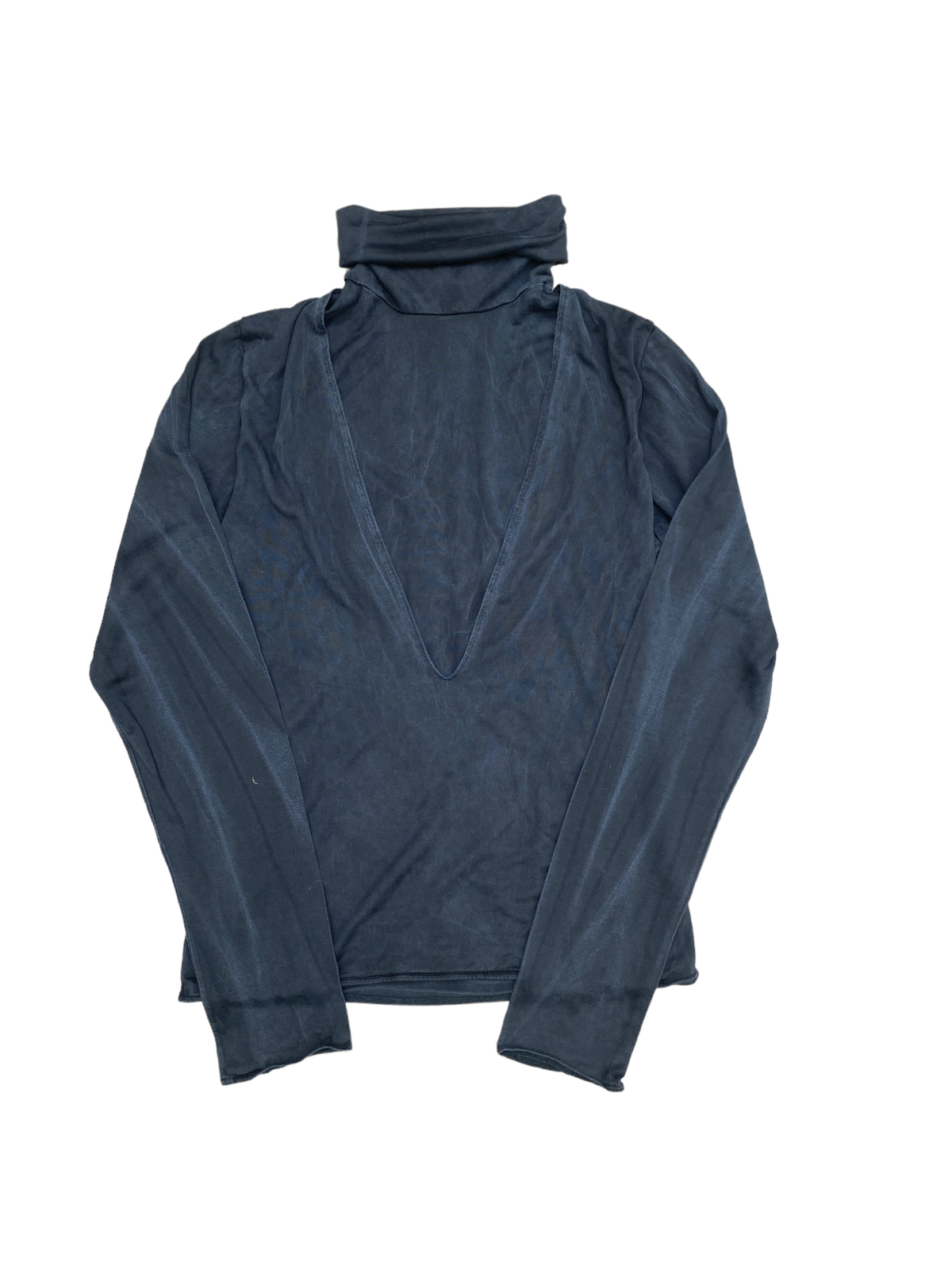 Yves Saint Laurent collo arrotolato doppio strato seta nera taglia L adatto a M