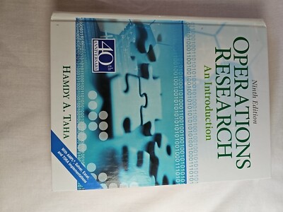 Operations Research: An Introduction (9th Edition), Taha, Hamdy A. 9780132555937