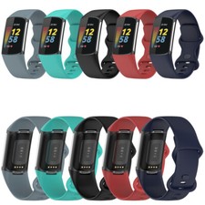 For Fitbit Charge 5/Charge 6 Silicone Strap Soft Watch Band Wristband Strap