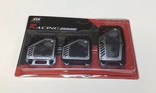 3PC SET BLACK  BRAKE GAS CLUTCH RACING PEDAL PADS  MANUAL TRANSMISS. PDL- 8513B