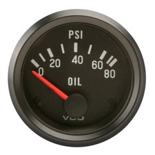 Vdo 350040 Cockpit Series 2-116 80 Psi Oil Pressure Gauge