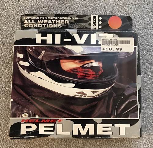 HI-VIZ MOTORCYCLE HELMET PELMET ONE SIZE WIND AND RAIN PROTECTION - Picture 2 of 6
