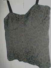 Forever 21 Spaghetti Strap Snap Front Boned Corset Top Bustier Bodyshaper Small