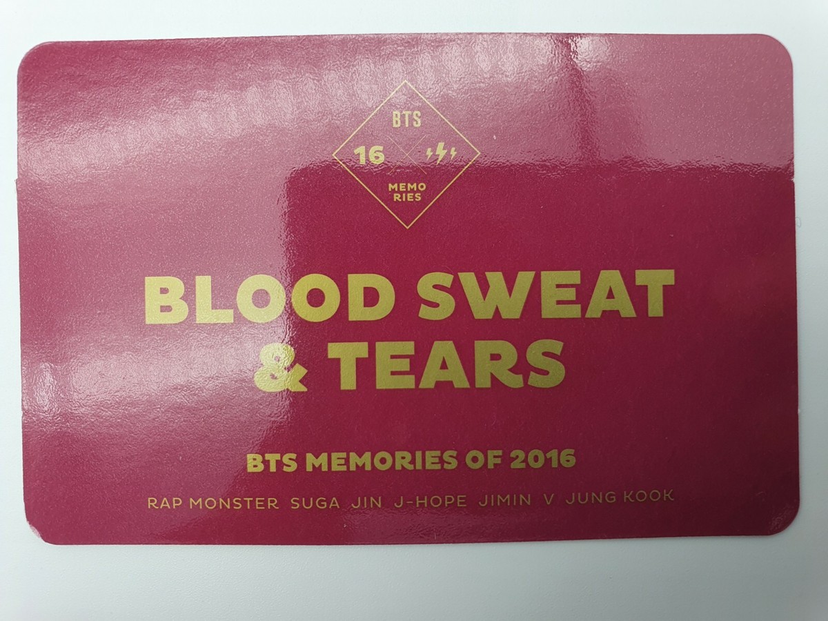 BTS Memories of 2016 Full Set with BLOOD SWEAT & TEARS Photo