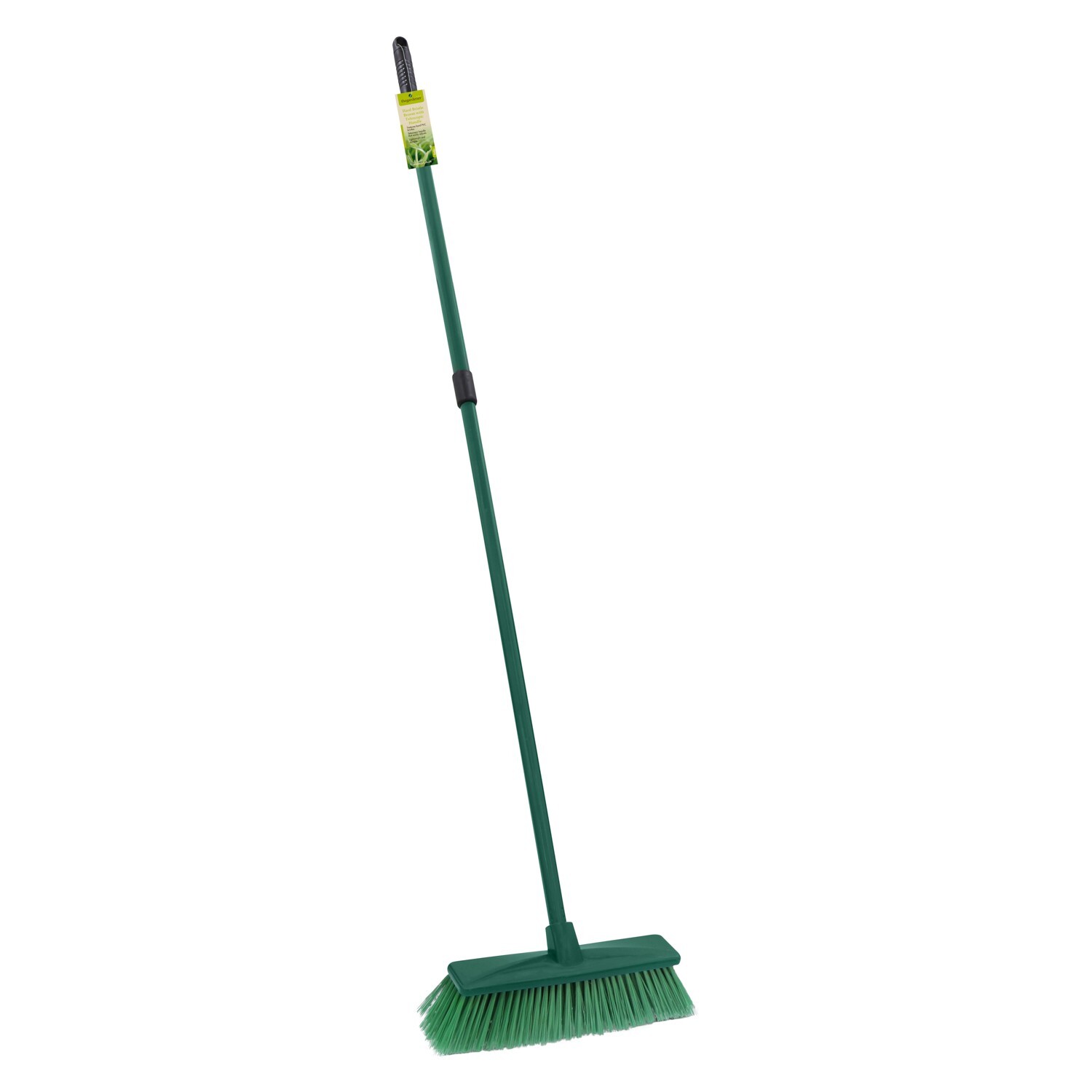 JVL Hard Bristle Broom with Telescopic Handle Heavy Duty Outdoor Broom