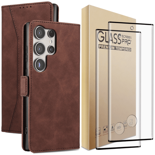 Custodia magnetica pieghevole ultra pelle per Samsung Galaxy S24 / protezione schermo - Foto 19 di 24