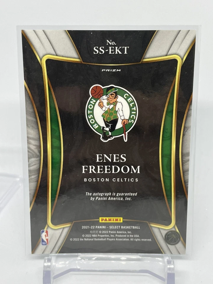 2021-22 Panini Select Signature Silver Prizm Enes Freedom Auto Boston (B187) - Image 4 of 4