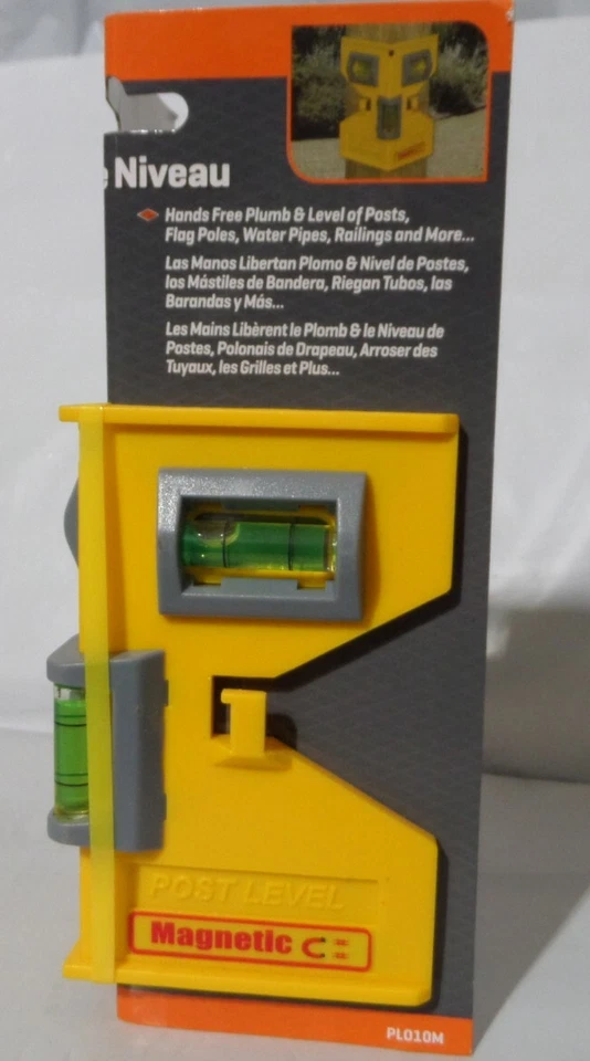 Swanson Tool Co. Magnetic Post Level with Elastic Band, Yellow Composite, Model  - Image 3 of 4
