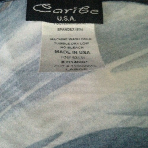 NEW! Caribe Top Womens Large or XL Animal Print/Blue Swirl/Gray Ivory Round Neck - Picture 23 of 32