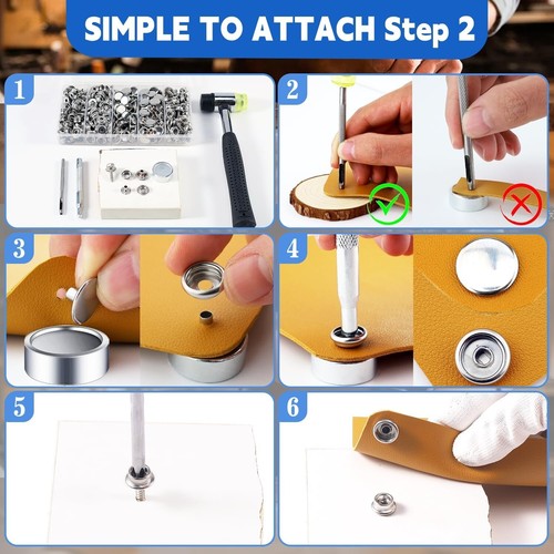 Complete 356 PCS Snap Button Fastener Tool Set with Easy Installation Tools - Picture 6 of 11