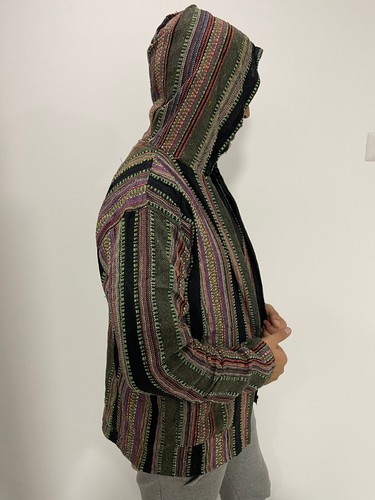 Unisex Rayas Tejido Suéter Primavera Chaqueta Otoño Retro Hip Hop Pullovers Poncho - Imagen 2 de 11