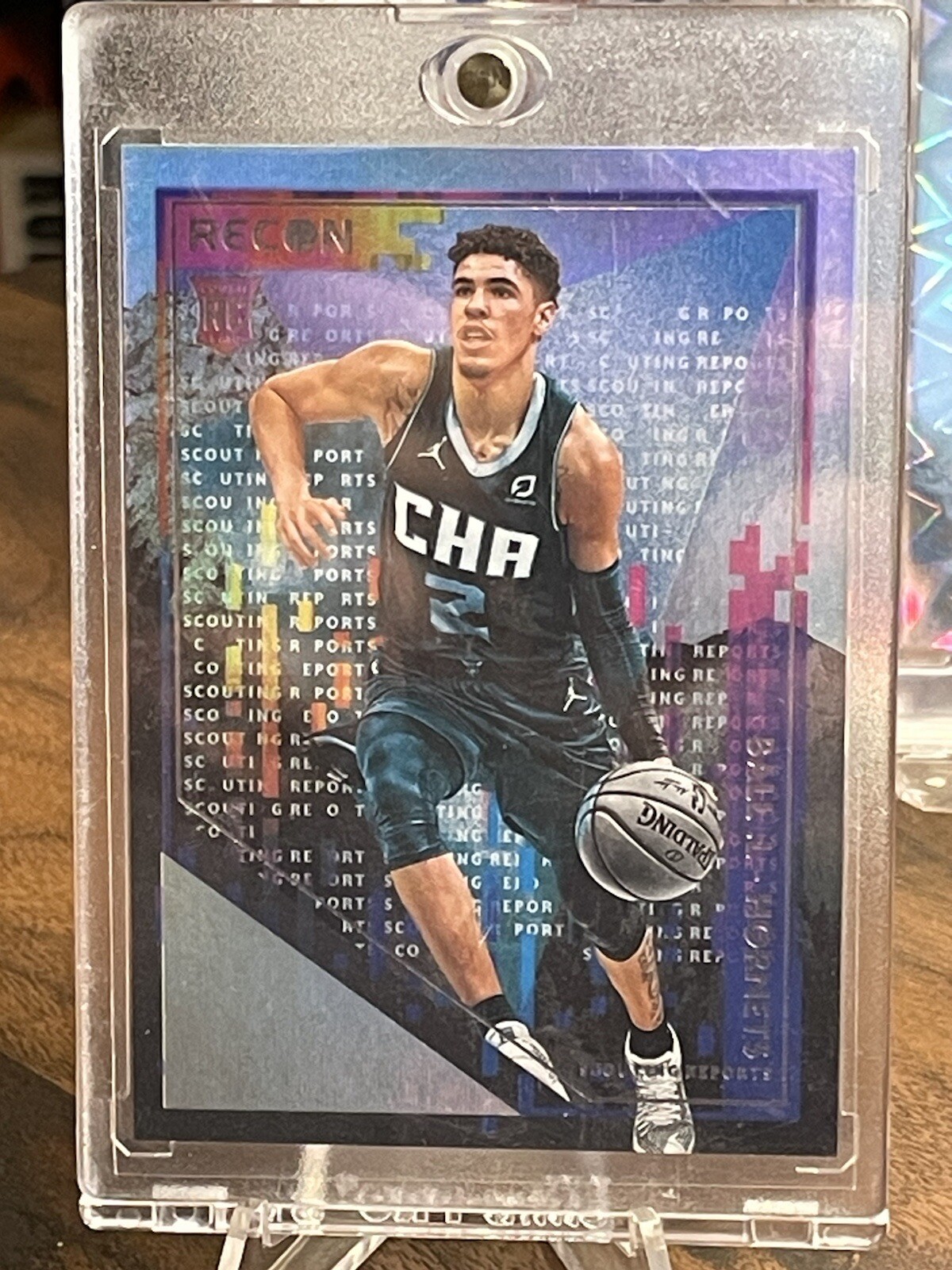 2020 Recon Lamelo Ball 1 Scouting Report Holo Rookie Card’
