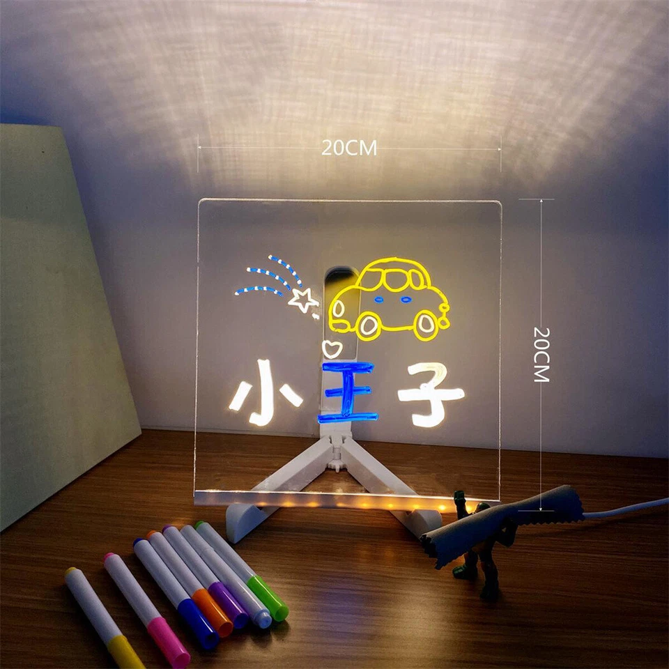 LED Notiztafe Leuchtendes Zeichenbrett DIY Notiztafel Abwischbar Drawing light - Bild 4 von 4