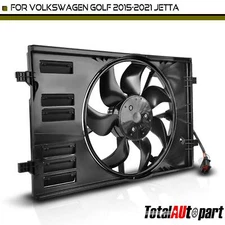 Radiator Fan Assembly w/ Brushless Motor for Volkswagen Golf 15-21 Jetta L4 1.4L