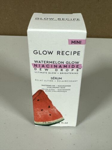 GLOW RECIPE~Watermelon Glow Niacinamide Dew Drops~15ml / 0.5 fl oz~Travel Sz~NIB - Picture 1 of 5