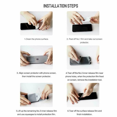 2-Pack Hidrogel Protector de Pantalla Samsung Galaxy S20 Ultra S10 S9 S8 Plus No - Picture 9 of 10