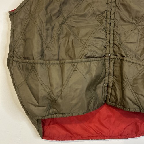 Vintage 70s Duxbak Aircel Reversible Hunting Vest Red And Olive Green Size Mediu - Picture 8 of 11