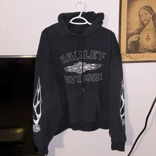 Vintage Harley Davidson Motorcycles Hoodie Fort Wayne Indiana Double Sided