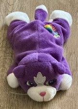 Vtg Lisa Frank Fantastic World Playtime Kitten Purple Cat 8" Bean Bag Plush 1998