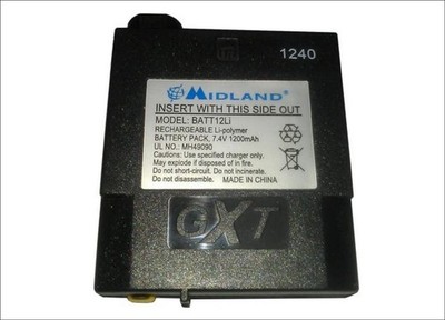 Original Battery Midland G7 Pro G9 Pro GXT2000 2050 BATT12LI 7.4V 1200MAH PB-PRO