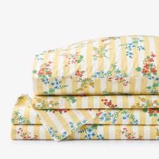 Rifle Paper Co. Amelia Classic Cool Cotton Percale Bed Sheet Set - Buttercup
