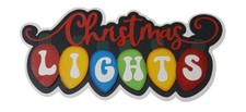 "CHRISTMAS LIGHTS" premade paper piecing scrapbook die cut embellishment