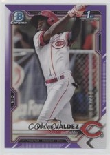 2021 Bowman Chrome Prospects Purple Refractor 19/250 Malvin Valdez #BCP-184 0nr3