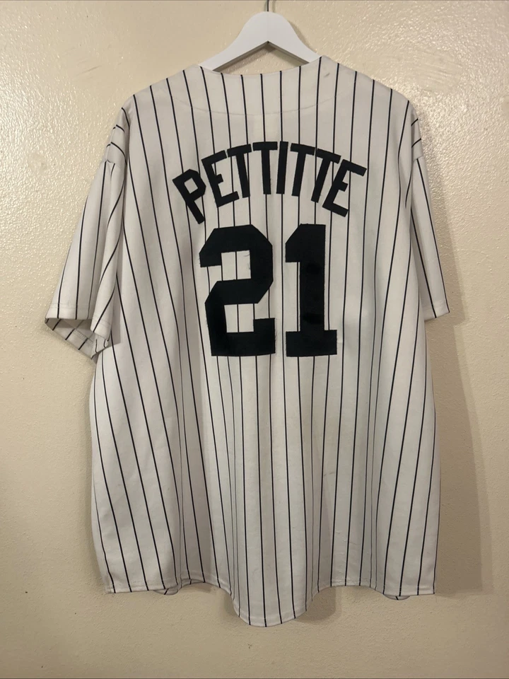 Vintage MLB Houston Astros Majestic Baseball Jersey Men's XXL White Pin Stripe - Image 2 of 4