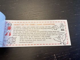Nintendo Game And Watch Crystal Screen Climber - MANUAL ONLY DR-802 Original