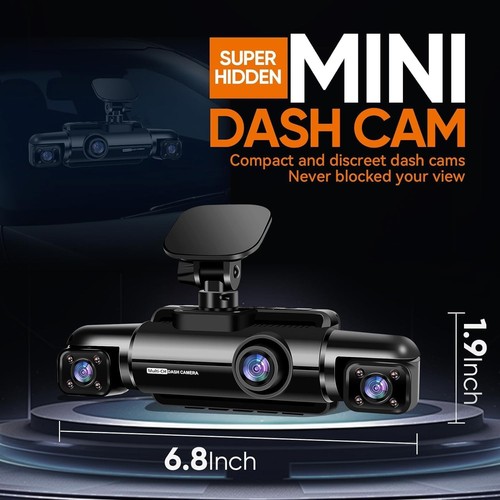 360° Dashcam vorne und hinten innen, 4 Kanal FHD 4 * 1080P, WLAN GPS... - Bild 10 von 11