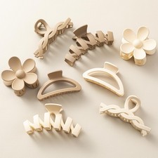 8PCS Hair Clips for Women, Flower Claw Clips for Thick Hair, Non-Slip Hair Ac...